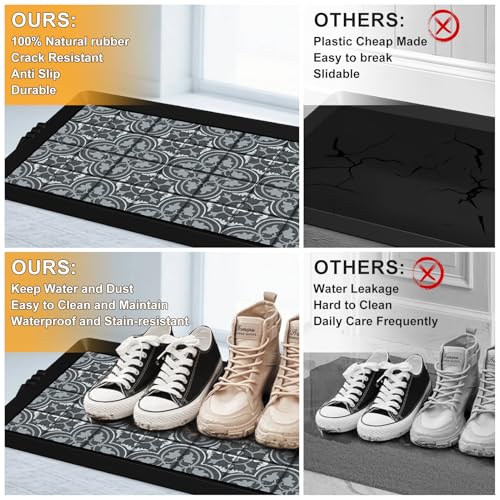 Top view of the BEHERO rubber shoe mat