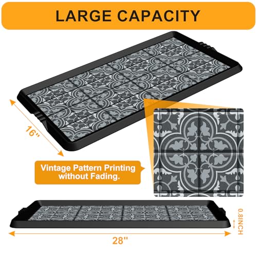 BEHERO boot tray with vintage patterned surface