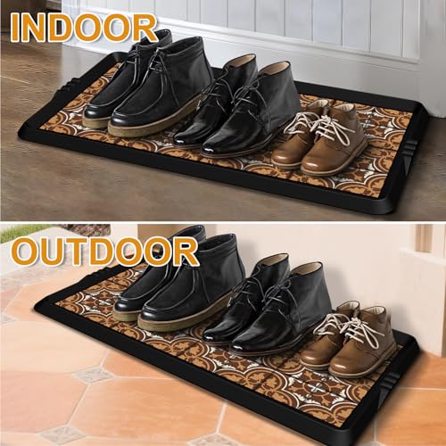 BEHERO shoe mat being cleaned with water