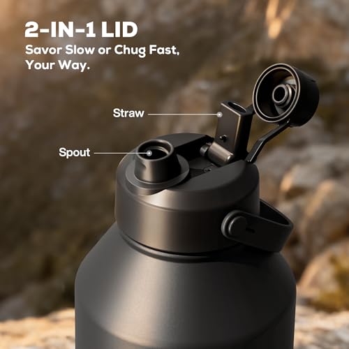 POWCAN 64 oz jug 2-in-1 lid detail