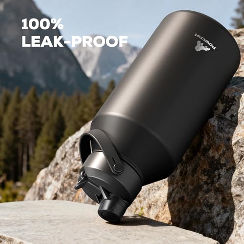POWCAN gym water bottle with handle