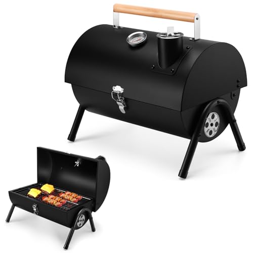 Joyfair Portable Charcoal Grill side view