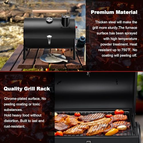 Joyfair portable grill with wooden handle