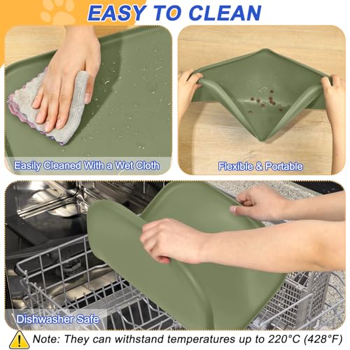 Waterproof SMILOOL pet mat in Light Olive Green