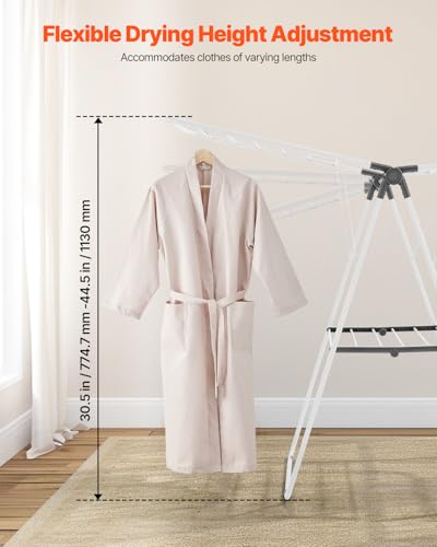 VEVOR laundry rack with hanging socks and clips