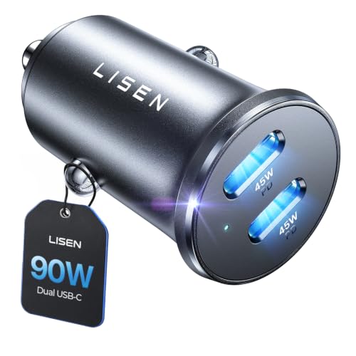 LISEN 90W USB-C car charger front view