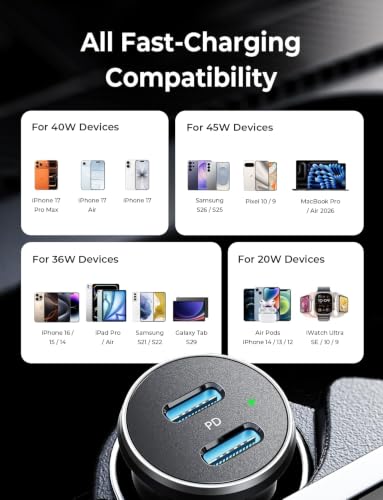 LISEN car charger showing compact size