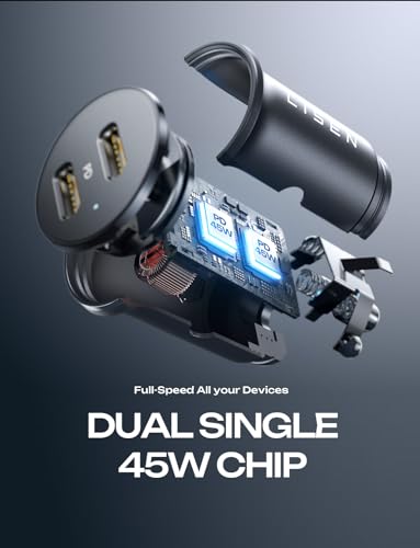 Metal alloy shell detail on LISEN charger