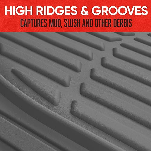 Close up of Motor Trend FlexTough heavy-duty rubber texture