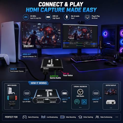 Black Guermok capture card angled perspective