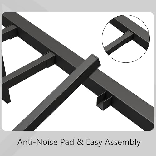 Black steel frame footboard