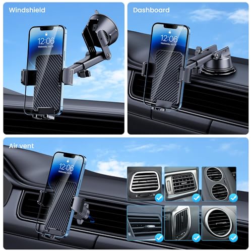GUWEZ car phone holder dashboard installation