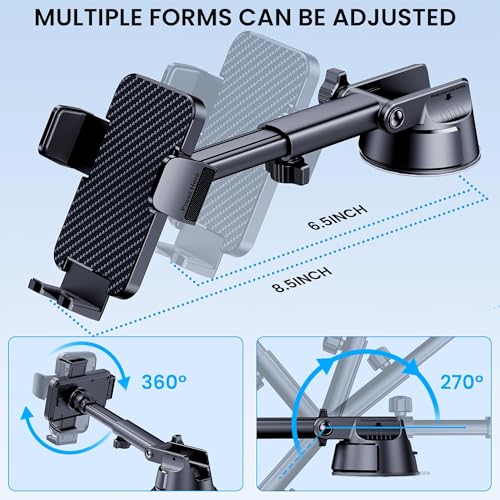 Adjustable telescoping arm of GUWEZ phone mount
