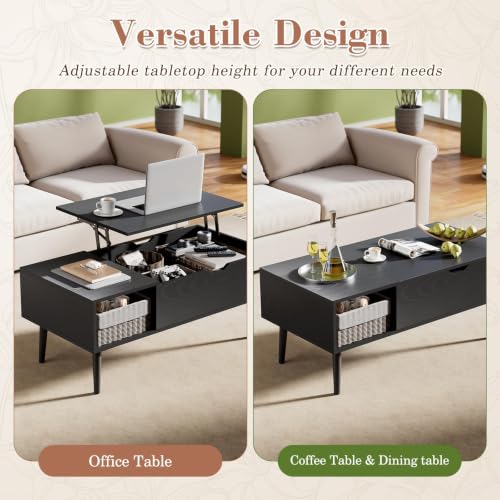 Modern Wood Coffee Table in black