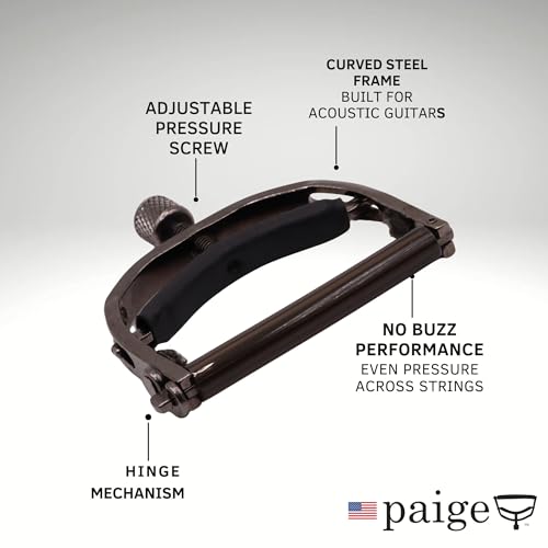 Smokey Black finish on Paige guitar capo