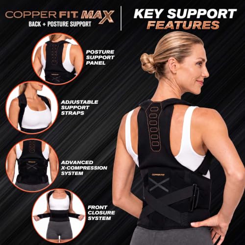 Copper Fit Max Back Posture Support showing back panel