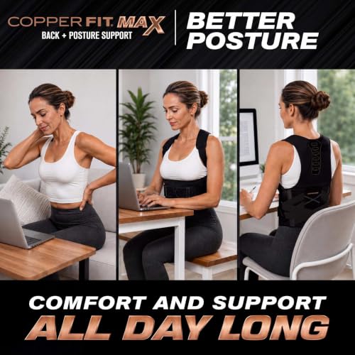 Copper Fit Max Back Support flat layout