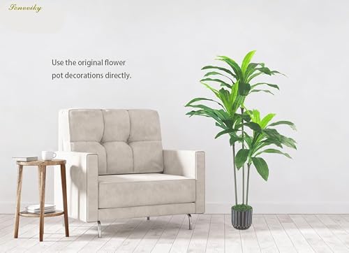 Black decorative pot for Sonvviky artificial plant