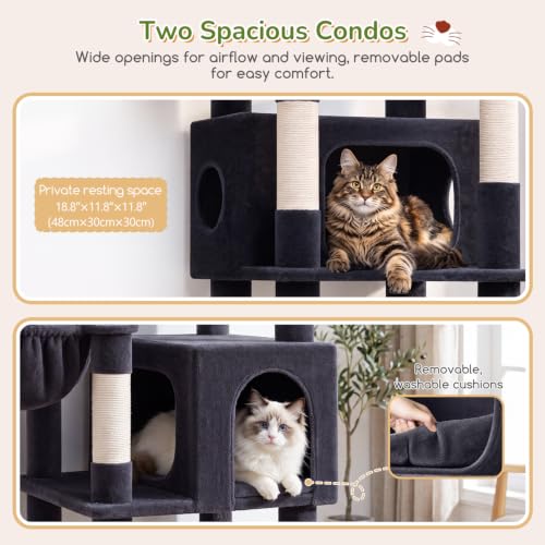 Sisal scratching posts on Globlazer tower