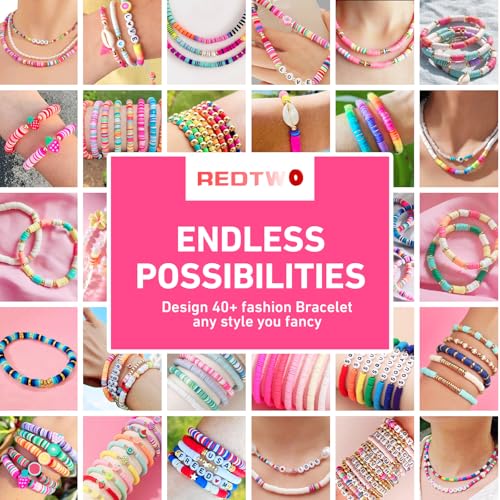Handmade bracelets made with clay beads