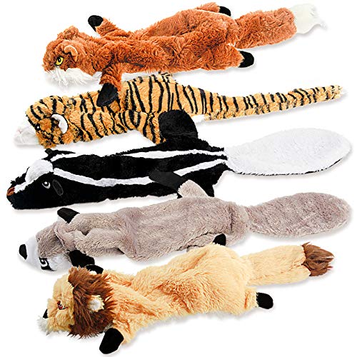 FIREOR 5 pack dog squeaky chew toys
