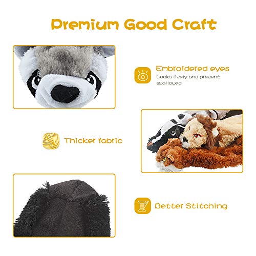 Durable fabric squeaky toys for pets