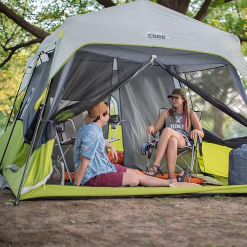 Red color exterior of CORE camping tent