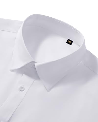 Close up of ROUWELL shirt collar and buttons