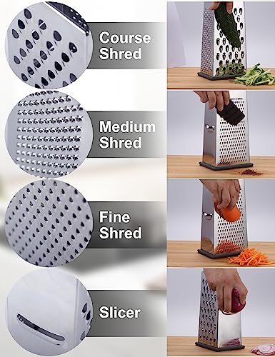 Ergonomic rubber handle of Kaishun box grater