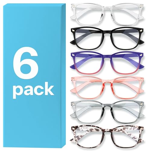 MIGSIR 6 Pack Blue Light Blocking Glasses front view