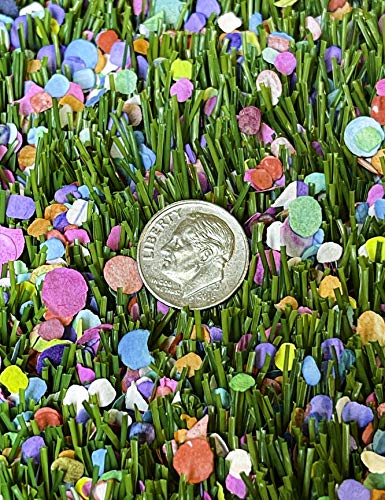 Multicolor paper confetti pieces close up
