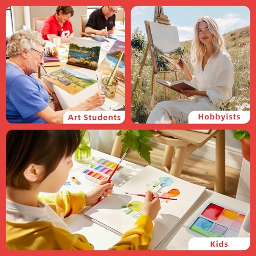 Artists painting on Simetufy panels with acrylics