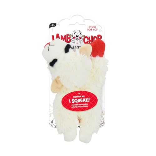 Multipet Lamb Chop toy showing side profile