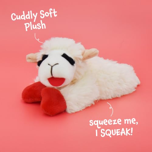 Multipet Lamb Chop mini toy white polyester texture