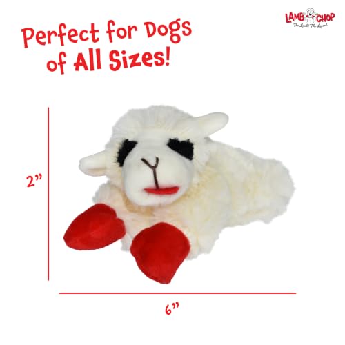 Multipet Lamb Chop toy label and size details