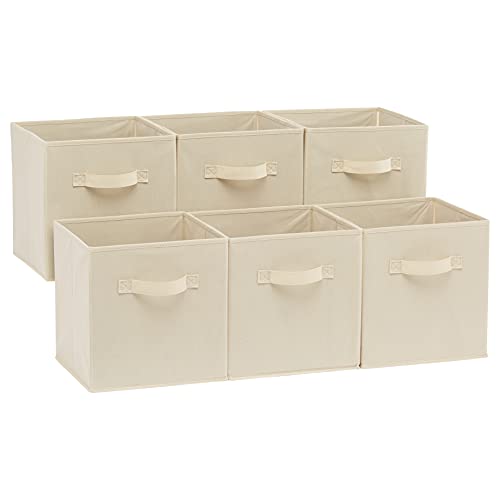 Basics beige fabric storage cubes set