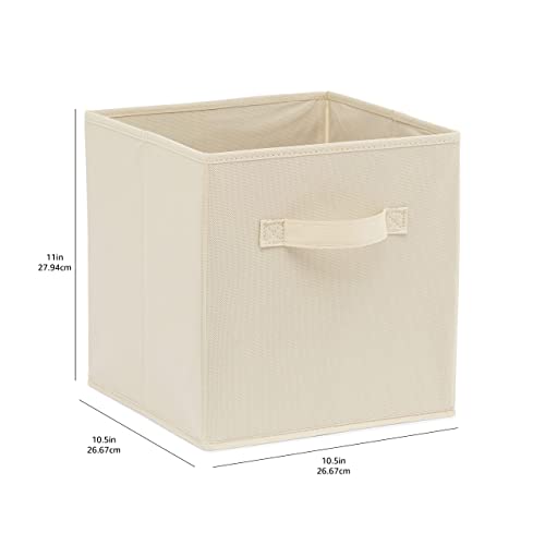 Folded fabric storage cube unit