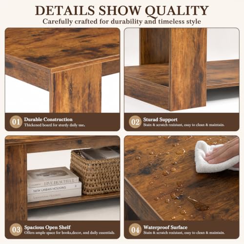 Sturdy support structure of Wammcasa wood coffee table