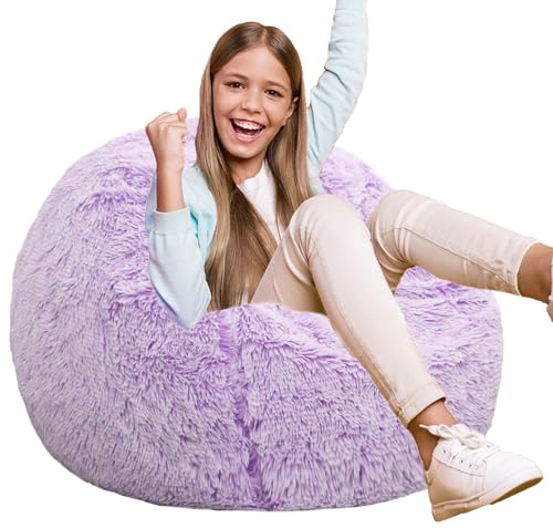 Kisoy Fluffy Bean Bag Chair front view