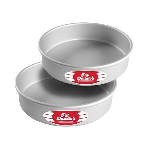 Fat Daddio's 8 x 2 inch cake pans top view