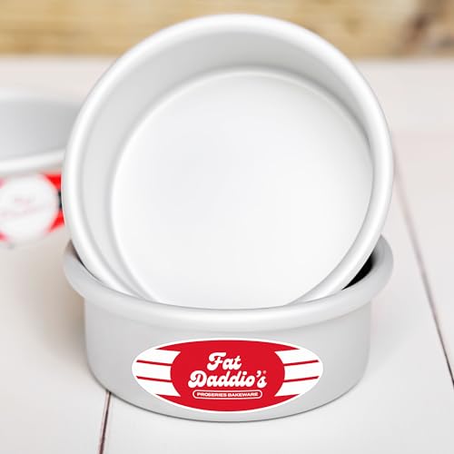 Fat Daddio's silver round cake pan profile