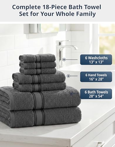 LANE LINEN 100% Zero Twist Cotton Bath Towel