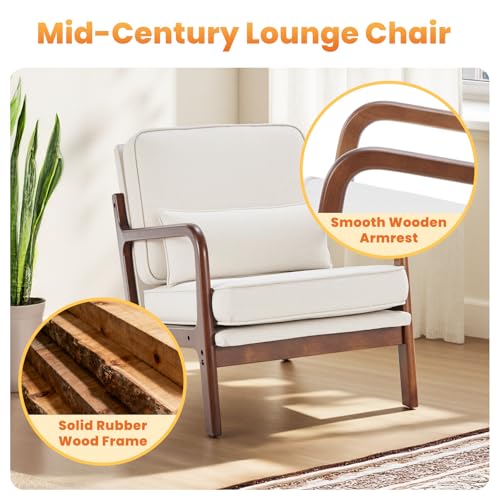 Back view of the DUMOS mid-century style chair frame