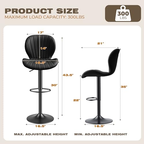 Adjustable height mechanism on GRUSIGN bar stools
