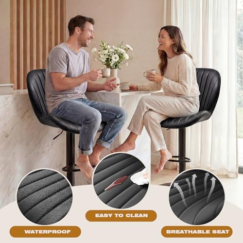 Ergonomic backrest design for home bar stools
