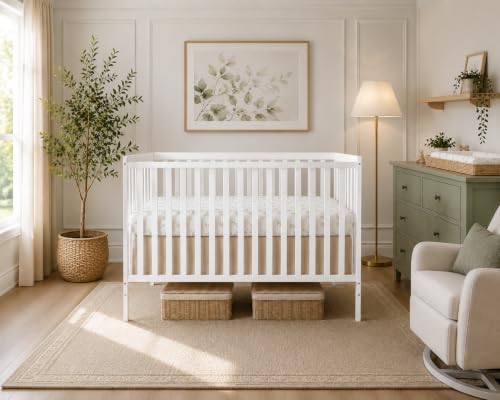 Side profile of Synergy 5-in-1 convertible crib