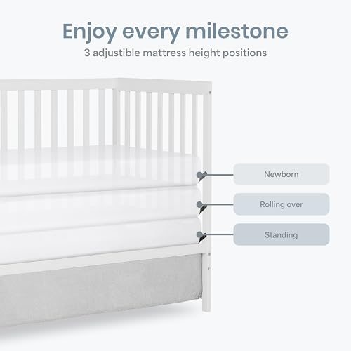 Close up of non-toxic white finish on crib