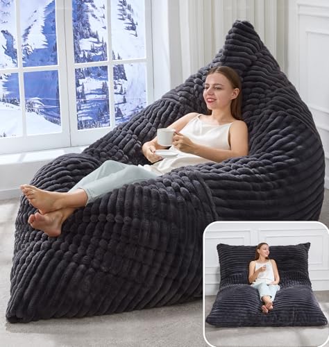 Hobestluk 3 in 1 convertible bean bag sofa folded