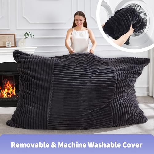 Corner straps on convertible bean bag sofa