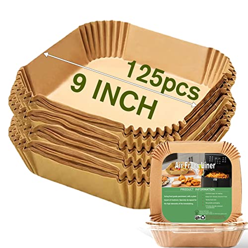 mutvle 9 inch square air fryer liner pack